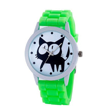 Load image into Gallery viewer, Fashion Cute Cat Watch Women 2017 Rubber Quartz Wrist watch Clock Child Girls Sports Quartz-watch Relogio Feminino