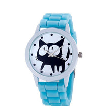 Load image into Gallery viewer, Fashion Cute Cat Watch Women 2017 Rubber Quartz Wrist watch Clock Child Girls Sports Quartz-watch Relogio Feminino