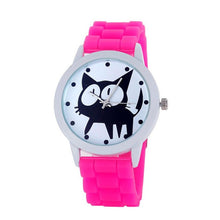 Load image into Gallery viewer, Fashion Cute Cat Watch Women 2017 Rubber Quartz Wrist watch Clock Child Girls Sports Quartz-watch Relogio Feminino