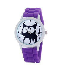 Load image into Gallery viewer, Fashion Cute Cat Watch Women 2017 Rubber Quartz Wrist watch Clock Child Girls Sports Quartz-watch Relogio Feminino