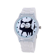 Load image into Gallery viewer, Fashion Cute Cat Watch Women 2017 Rubber Quartz Wrist watch Clock Child Girls Sports Quartz-watch Relogio Feminino