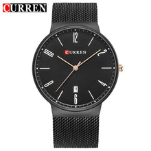 Load image into Gallery viewer, CURREN Fashion Simple Luxury brand CURREN Quartz Watch Men Stainless Steel Mesh Strap Thin Clock Male Casual Wristwatch Date