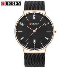 Load image into Gallery viewer, CURREN Fashion Simple Luxury brand CURREN Quartz Watch Men Stainless Steel Mesh Strap Thin Clock Male Casual Wristwatch Date