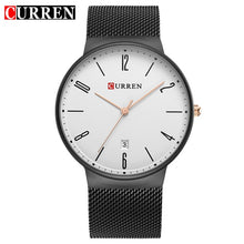 Load image into Gallery viewer, CURREN Fashion Simple Luxury brand CURREN Quartz Watch Men Stainless Steel Mesh Strap Thin Clock Male Casual Wristwatch Date