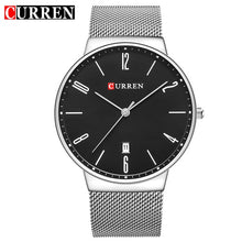 Load image into Gallery viewer, CURREN Fashion Simple Luxury brand CURREN Quartz Watch Men Stainless Steel Mesh Strap Thin Clock Male Casual Wristwatch Date
