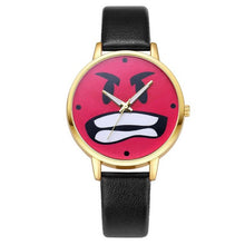 Load image into Gallery viewer, 2017 Wrist Watch Women Angry PU Leather Female Wristwatch Clock Quartz-watch Montre Femme Relogio Feminino #03